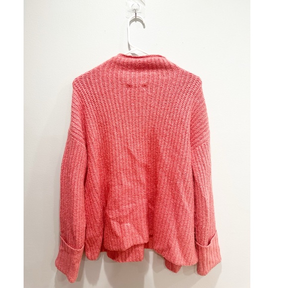 Anthropologie maeve dakotah chunky knit oversized sweater pink - Picture 4 of 6